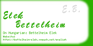 elek bettelheim business card